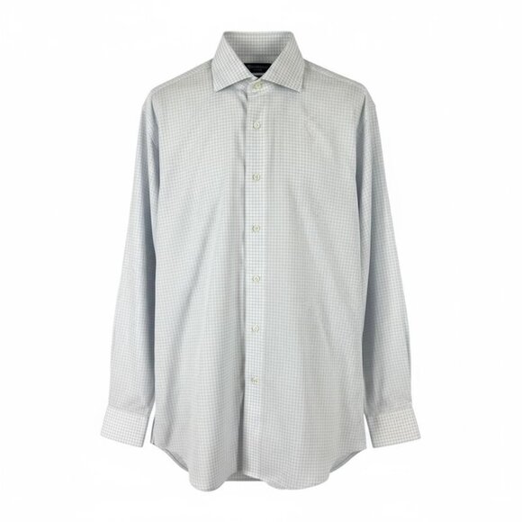 Mens Brooks Brothers Dress Shirt 17-33 Regent Fit Non-Iron Supima Cotton Blue Pl - Picture 5 of 12